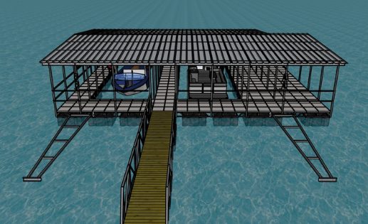 Custom 2D and 3D dock design plan